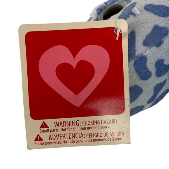 Hugfun Plush Blue Stegosaurus Dinosaur Glitter Spikes Heart Appliqué Walmart - Picture 7 of 8